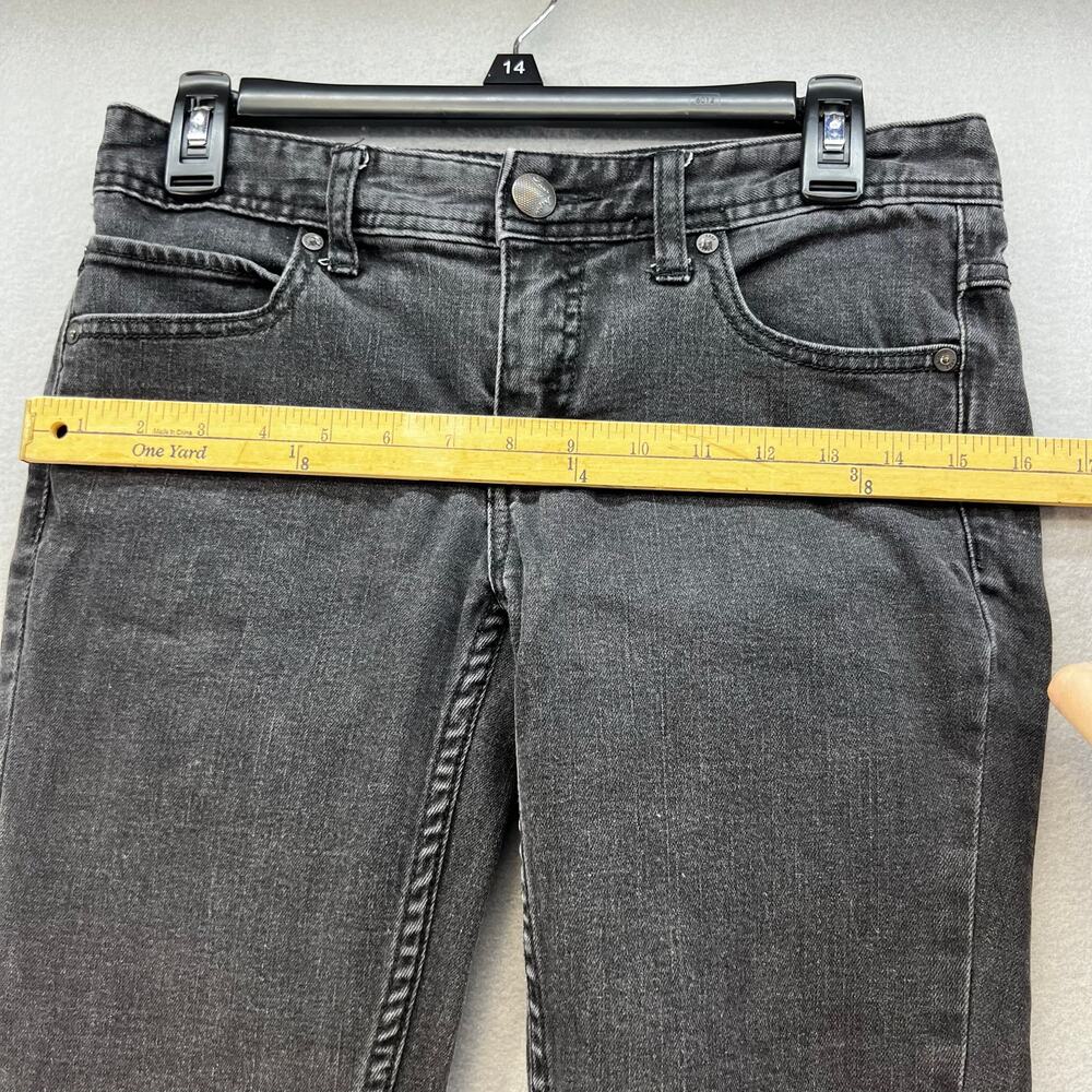 Free People Jeans Women's 27 (4) Black Classic Skinny Raw Hem Preppy Normcore - Picture 11 of 14